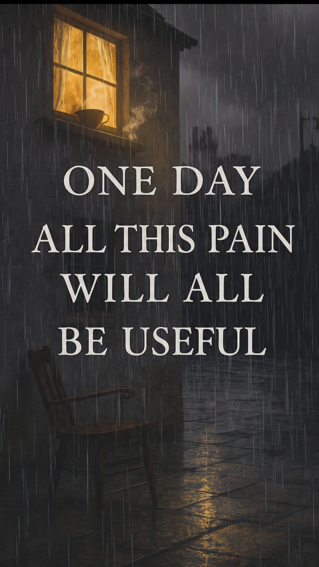 One day this pain will all be useful